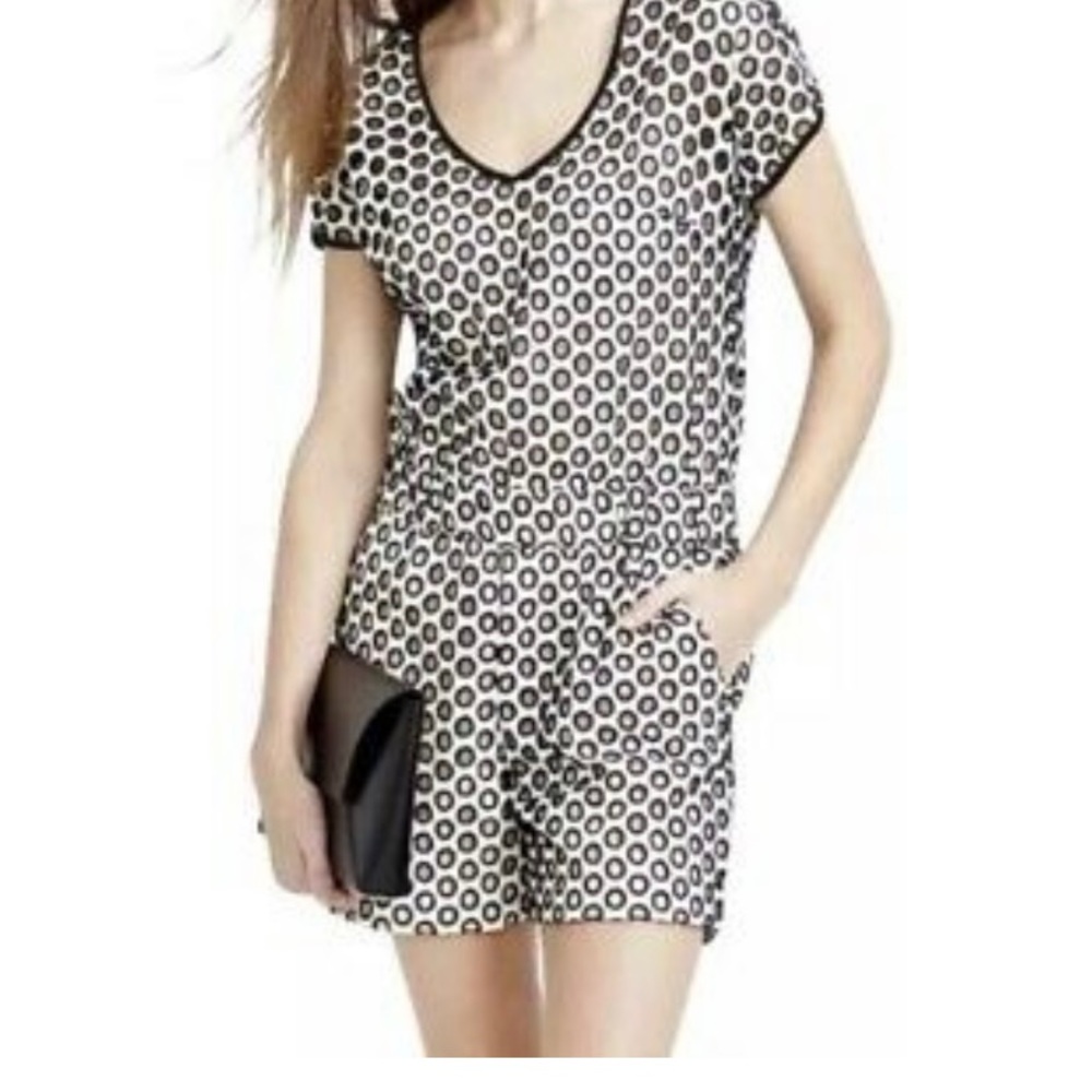 J. Crew Punched-out  v neck eyelet romper Size 6